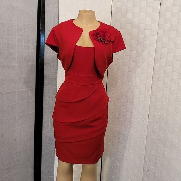 S.L.FASHIONS SLEEVELESS INVIBLE ZIPPER DOWN BACK DRESS - Picture 2 of 16